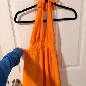 Boohoo Bright Orange Dress
